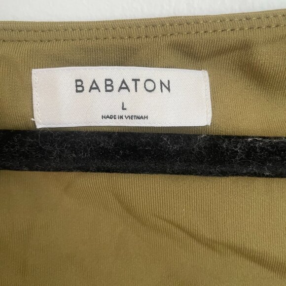 Aritzia Babaton Contour Square Neck Long Sleeve - Olive (L) - Picture 3 of 3